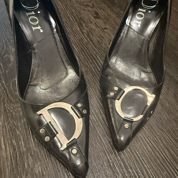 Dior Black Heels with Silver Accents - Picture 5 of 9